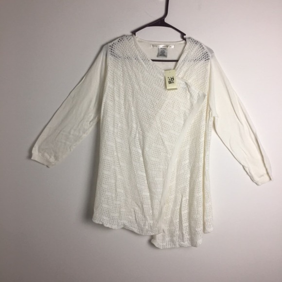 Max Studio Shrug White Size Large - Picture 3 of 16